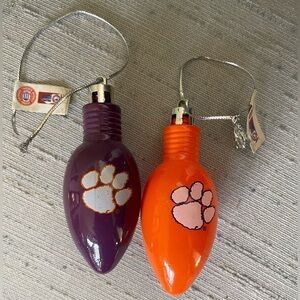Clemson Tigers lightbulb ornament